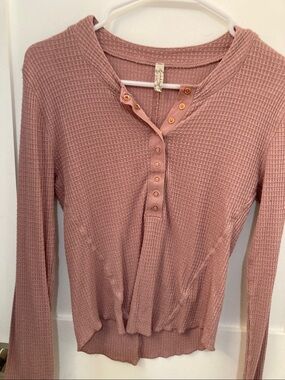 Anthropologie henley snap button SP